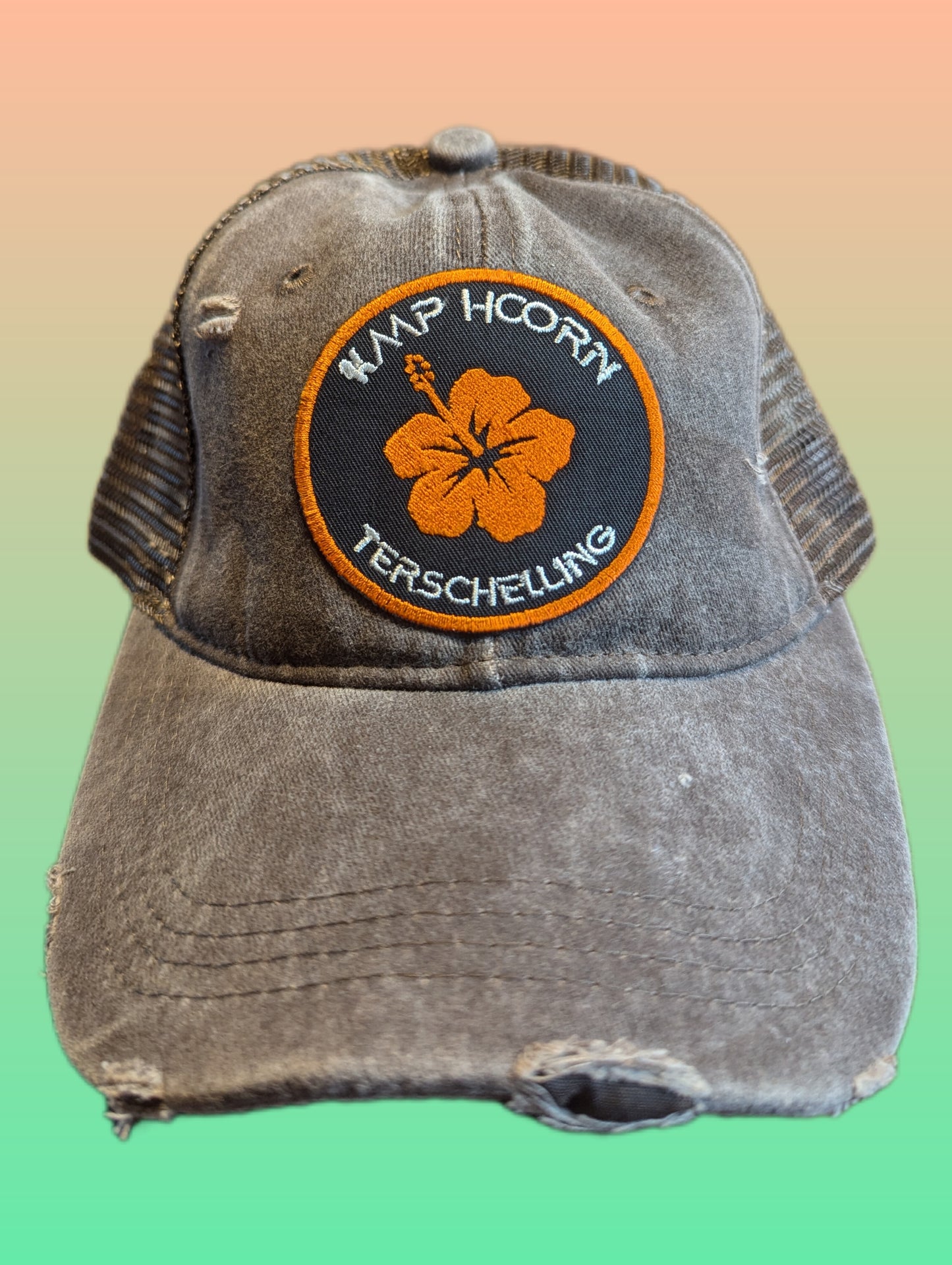 Cap Kaap Hoorn vintage bruin/grijs